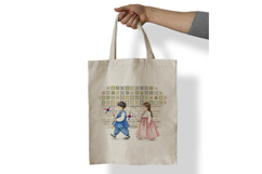 Cute Hanbok Kids Taegeukgi Stone Path Walk PNG KOREA Flag Product Image 7