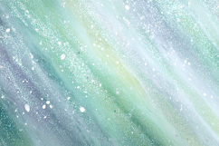 Green, blue, and white hues and textured splatters Product Image 1