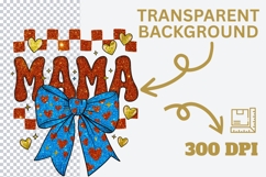 Mama Valentine Sublimation Design | Heart Bow Mama PNG Product Image 3