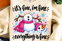 Meltdown Snowman Christmas Sublimation, Funny Christmas PNG Product Image 1