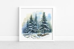 Watercolor Winter Forest Collection Product Image 6