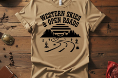 Western Skies &amp; Open Roads Svg, Western Cowgirl Svg Design Product Image 2