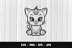 Cute kawaii cat svg design Product Image 1