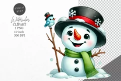 Christmas clipart, Snowman clipart, Winter clipart Product Image 1