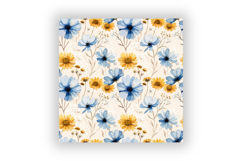 Wildflower Seamless Pattern Bundle, Watercolor Cottagecore Product Image 6
