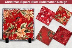 Christmas Square Sublimation Slate Designs Product Image 1