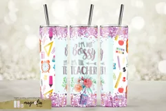teacher sublimation tumbler wrap design png 20 oz Product Image 1