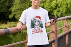 Cute Christmas Cat Bundle | 300 DPI PNG Sublimation Designs Product Image 6