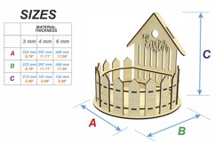 Easter fence box laser cut files, Glowforge pattern, plan Product Image 8