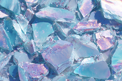Shattered glass with iridescent hues and sparkling fragments Product Image 1