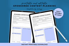 Canva Sponsored Content Planning Template, Influencer Market Product Image 3