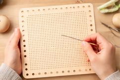 Square basket base for embroidery digital file 10 inch cross Product Image 6