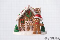 Watercolor Christmas Gingerbread Man Clipart Bundle PNG Product Image 7