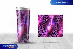 Pink Leopard Print and Electric Galaxy Seamless Design Product Image 1
