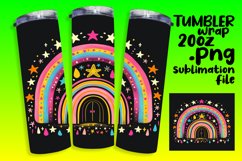 Radiant Rainbow Elegance: Sublimation Tumbler Designs Product Image 1