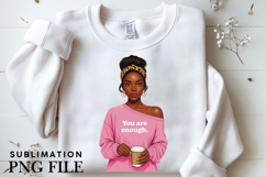 Motivational Melanin woman Sublimation PNG, Graphic Illustra Product Image 5