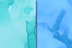 Light blue alcohol ink abstract backgrounds - 8 designs Product Image 4