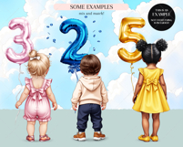 530 Foil Numbers Balloons Clipart Product Image 6