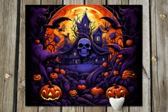 Bright Halloween | 7 Skinny tumbler sublimation designs, JPG Product Image 6