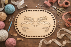 Laser engraving mermaid digital file. Line art verctor templ Product Image 6