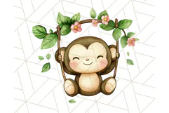 Jungle Safari Animals PNG Cute Pastel Wild Animal Clipart Product Image 2