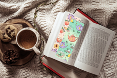 Kawaii Tea Floral Bookmark Set,Cozy Teacup Art Stationery Product Image 6