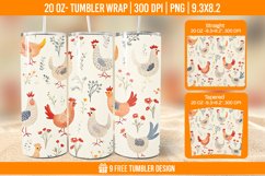 Hen Tumbler Wrap Designs, Sublimation Wrap Product Image 1
