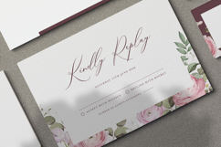 beautiful wedding card invitation with roses flower wreath Product Image 6