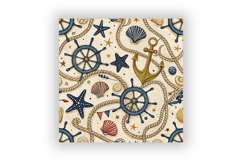 Nautical Anchor Rope Stripe Paper Pack, Seamless Digital Product Image 5