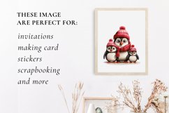christmas cute penguin clipart, penguin sublimation Product Image 3