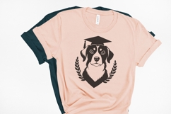 Dog with Graduation Cap and Laurels, SVG PNG Product Image 2