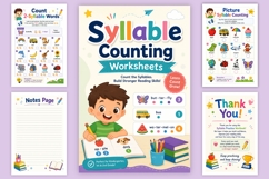 Syllable Counting Worksheets Product Image 6