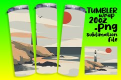 Boho Landscape Tumbler Wrap - Modern Style 20oz Product Image 1