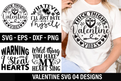 Valentine&#039;s Day SVG Design - Thick Thighs Valentine Vibes Product Image 1