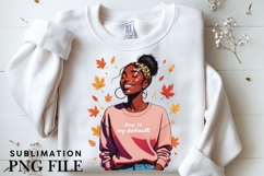 Motivational Autumn melanin woman png Product Image 5