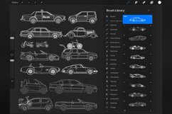 250 Procreate Vehicles side view Stamp Brushes Product Image 6