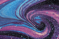 Swirling purple, blue, and pink glittery patterns Product Image 1