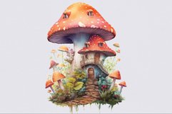 Mushroom fairy house clipart, Fairy house clipart, Mushroom Product Image 6
