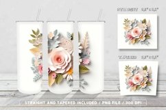 3D Florals Flowers Tumbler Wrap PNG Bundle Product Image 7
