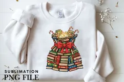 Bookish Christmas png design for T-shirts Product Image 3
