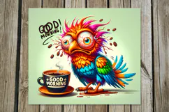 Good morning | 4 skinny tumbler Sublimation designs PL2, PNG Product Image 2