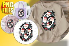 6 Doodle Letter Style Sublimation Cheerful Christmas Design! Product Image 1