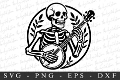 Banjo Skeleton SVG | SVG Cut files | Cricut Product Image 1
