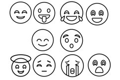 Emojis Set 2 Procreate Brush Stamps, 50 Emoji Stamps Product Image 6