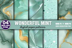 Wonderful Mint Digital Background Paper PNG Product Image 1