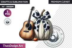 Western Pumpkin Autumn PNG,Cowgirl Coquette bow fall clipart Product Image 1
