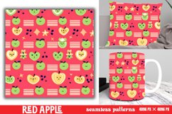 Red Apple Pattern Digital Papers Product Image 1