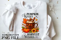 Pumpkin kisses png design for T-shirts Product Image 3