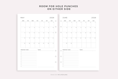 2026 Monthly Planner on One Page, Printable, A4/Letter Size Product Image 6