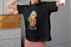 Whimsical Boho Grandma Clipart Bundle Floral Elderly Woman Product Image 6